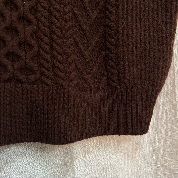 Babaton Emporia Vest in Rich Cocoa XL cable knit. brown Sweater Vest - Picture 10 of 13